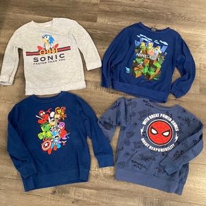 Spider Man sonic Minecraft Marvel Sweatshirts Size Small